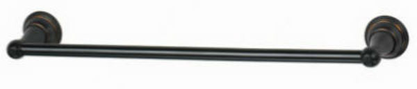Homepointe 623213HP Vintage Towel Bar w/ Brass Tube, Brushed Bronze, 18"