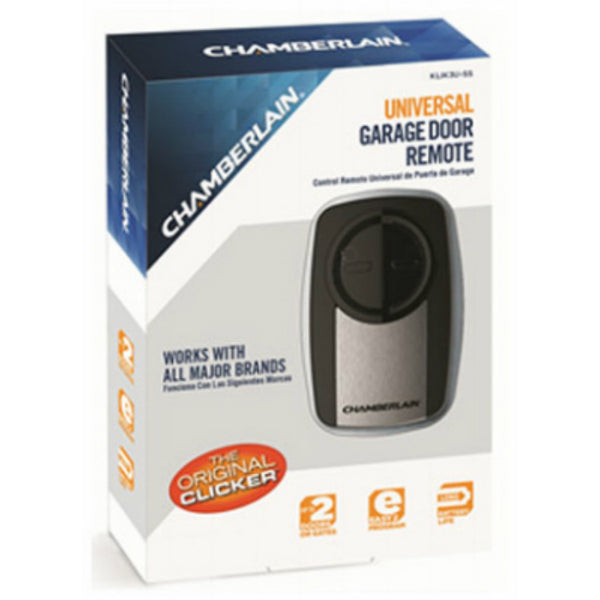 Chamberlain® KLIK3U-SS Clicker® Universal Garage Door Remote, Silver