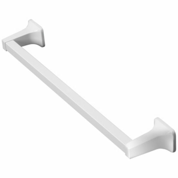 HomePointe 631893HP Brass Base Basic Towel Bar w/ Aluminum Tube, Chrome, 18"