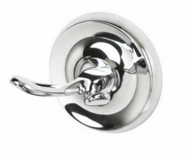 HomePointe 623973HP Brass Base Rounded Robe Hook w/ Aluminum Tube, Chrome