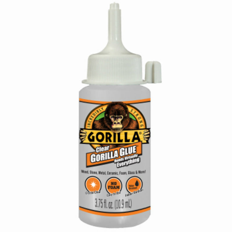 Gorilla® 4537502 Crystal Clear Glue with Non-Foaming Formula, 3.75 Oz