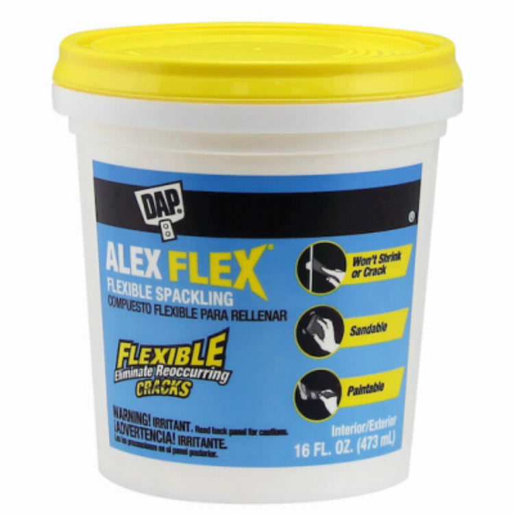 DAP® 18742 Alex Flex® Flexible Spackling, White, 16 Oz