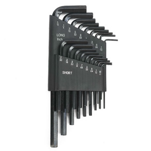 Master Mechanic® GS050806 Combination Short & Long Arm Hex-L Key Set, 18-Piece