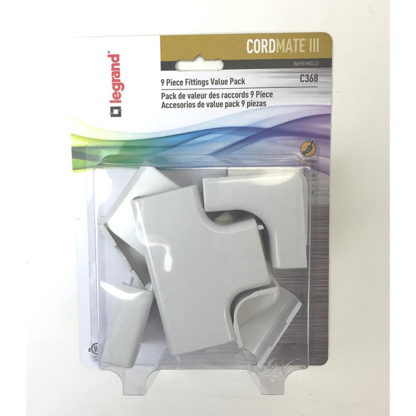 Legrand® Wiremold® C368 CordMate III Fittings Value Pack