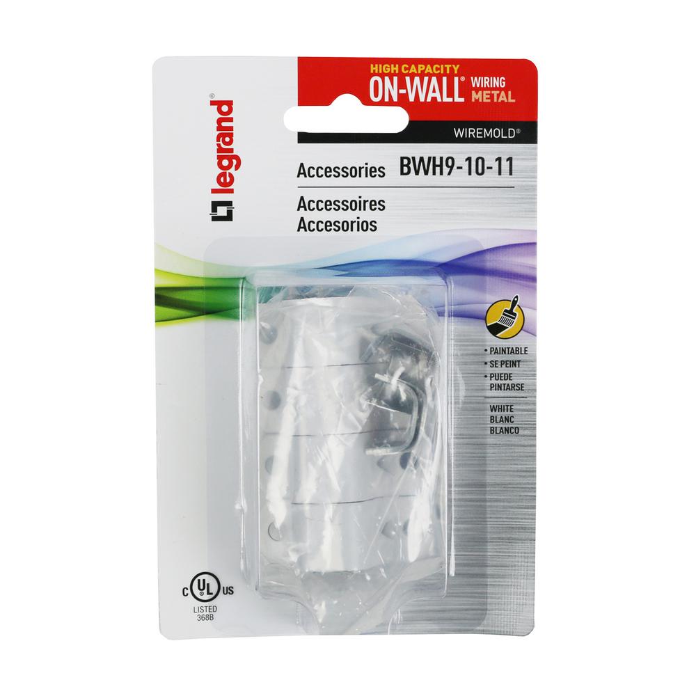 Legrand® BWH9-10-11 Wiremold® Metal Raceway Accessory Pack, White