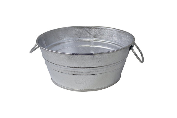 Behrens 103LFT Hot Dipped Steel Low Round Flat Tub, 1.5 Gallon