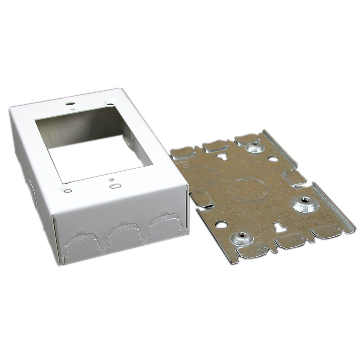 Legrand® BW3 Wiremold® Metal Raceway Deep Outlet Box, 1-3/8" Deep, White