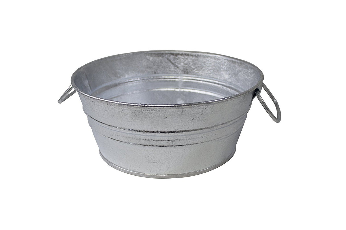 Behrens 101LFT Hot Dipped Steel Low Round Flat Tub, 1 Qt