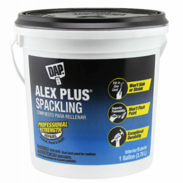 DAP® 18747 Professional Strength Alex Plus® Spackling, White, 1 Gallon