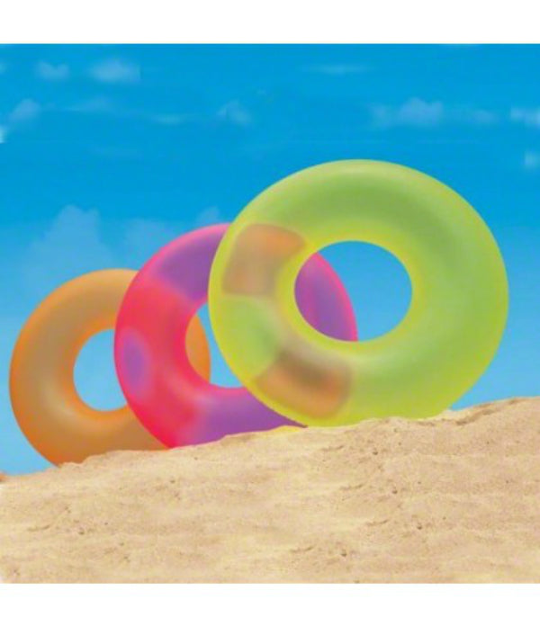 Intex® 59262EP Neon Frosted Inflatable Tube, Assorted Colors, 36", 1-Qty