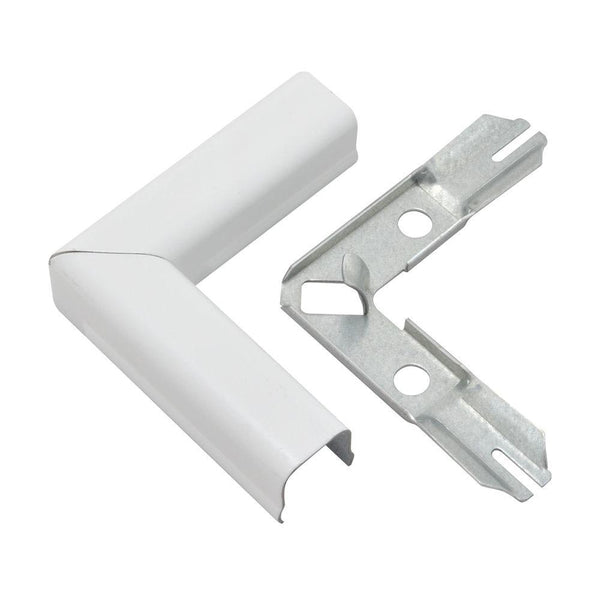 Legrand® BWH6 Wiremold® Metal Raceway 90-Degree Flat Elbow, White