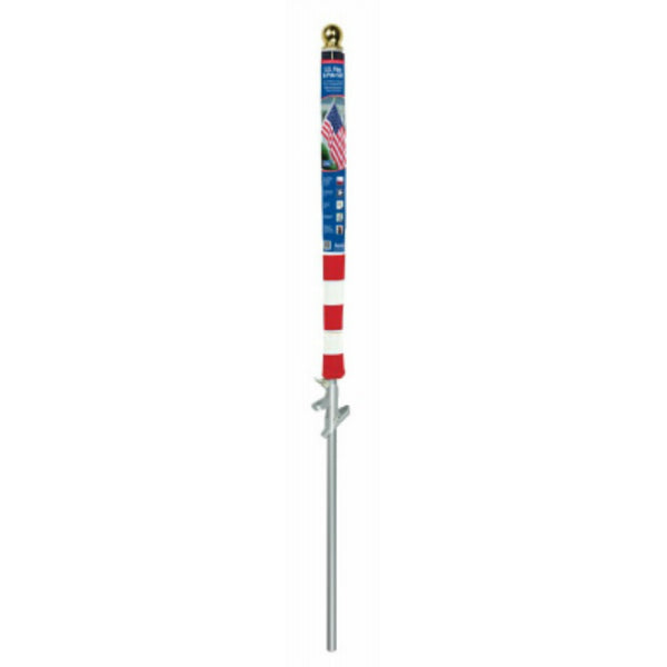 Annin Flagmakers 31839 Aluminum Pole Flag Set with Gold Ball Ornament