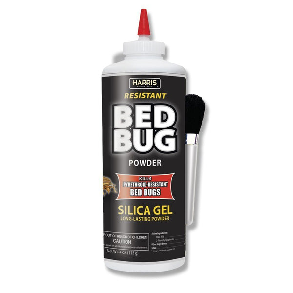 Harris® BLKBB-P4 Bed Bug Silica Gel Long Lasting Powder with Brush, 4 Oz