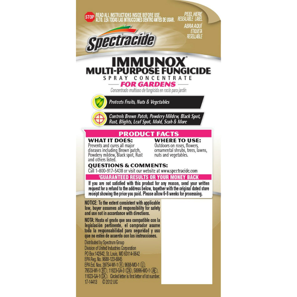 Spectracide® HG-51000 Immunox Multi-Purpose Fungicide Spray, Concentrate, 16 Oz
