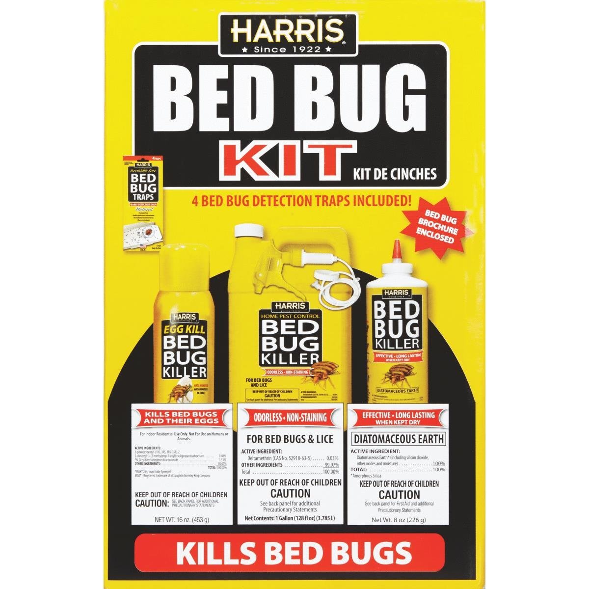 Harris BBKIT-LGVP-4 Bed Bug Insect Killer, 4 Piece