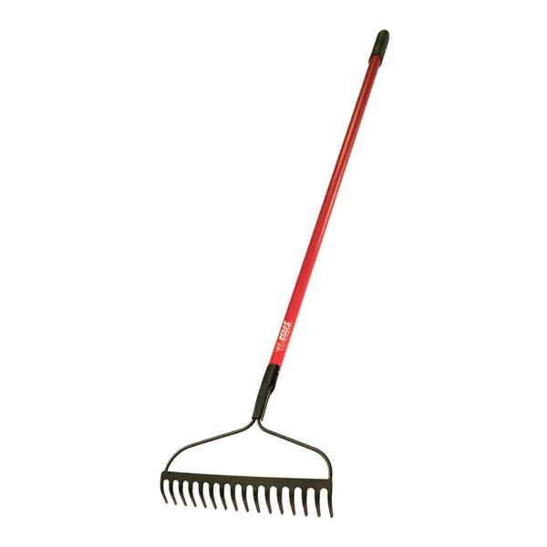 Bully Tools 92379 Bow Rake with Fiberglass Handle, 16-Tines, 16" x 4" Head