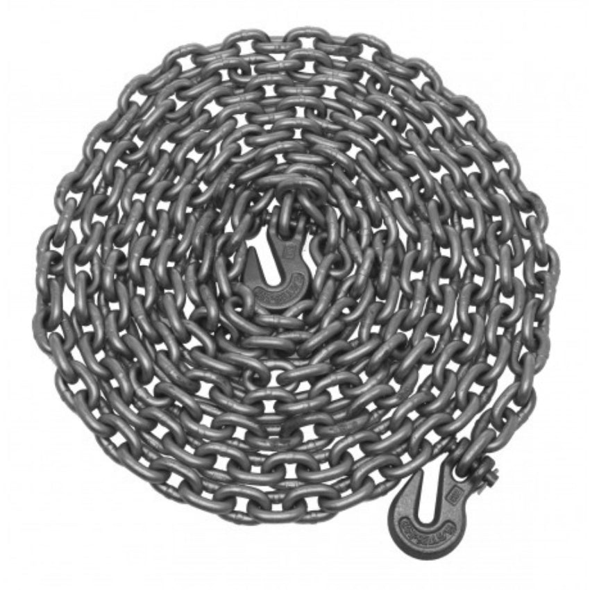 Campbell® 0231916 Grade 43 Hi-Vis Tow Chain with Clevis Grab Hooks, 5/16" x 16'