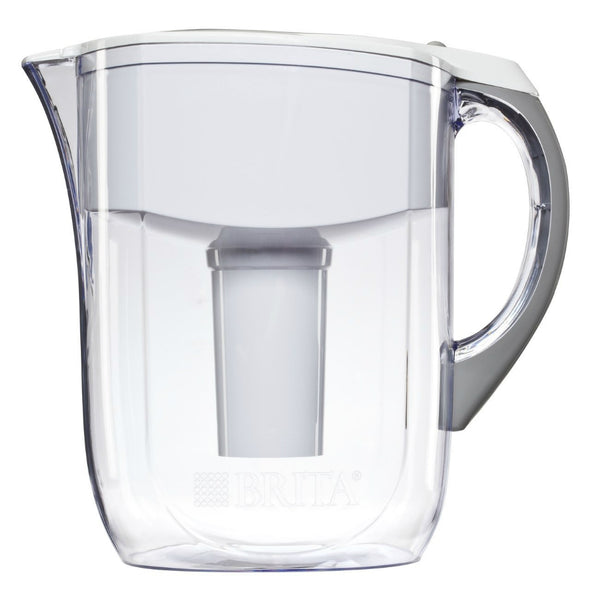 Brita® 35565 Grand Pour Through Filter Pitcher, White, 10 Cup Capacity