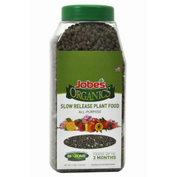 Jobe’s Organics 09586 Slow Release All-Purpose Plant Food w/ Biozome, 3-3-3, 1 Lb