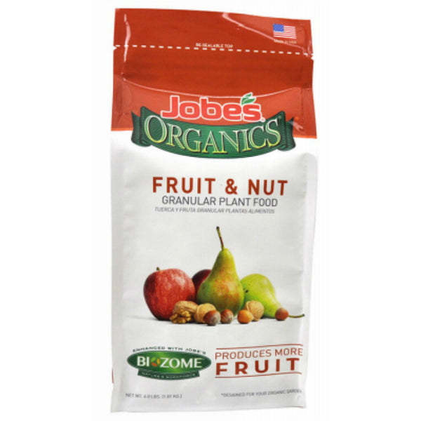 Jobe’s Organics® 09227 Fruit & Nut Granular Plant Food w/ Biozome®, 4-6-6, 4 Lbs