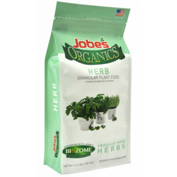 Jobe’s Organics® 09127 Herb Granular Plant Food with Biozome®, 4-4-3, 4 Lbs