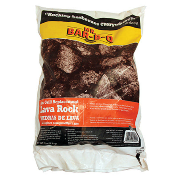 Mr. Bar-B-Q 05002X Gas Grill Replacement Natural Lava Rock, 7 Lb