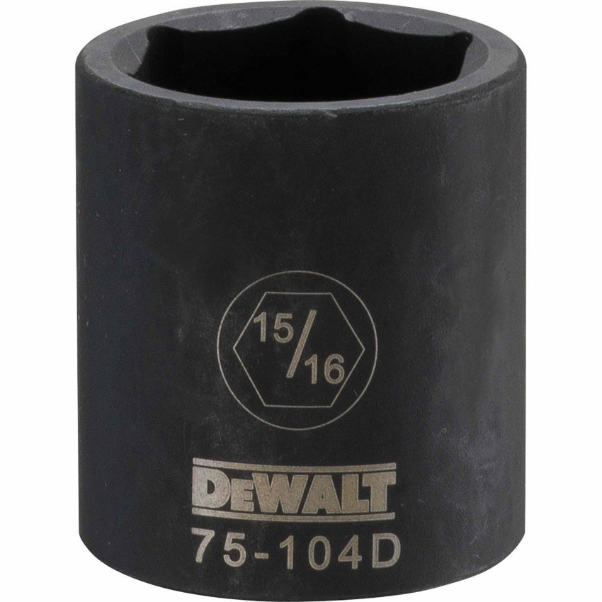 DeWalt DWMT75104OSP Black Oxide Coating Impact Socket, 1/2'' Drive, 6-Pt, 15/16"
