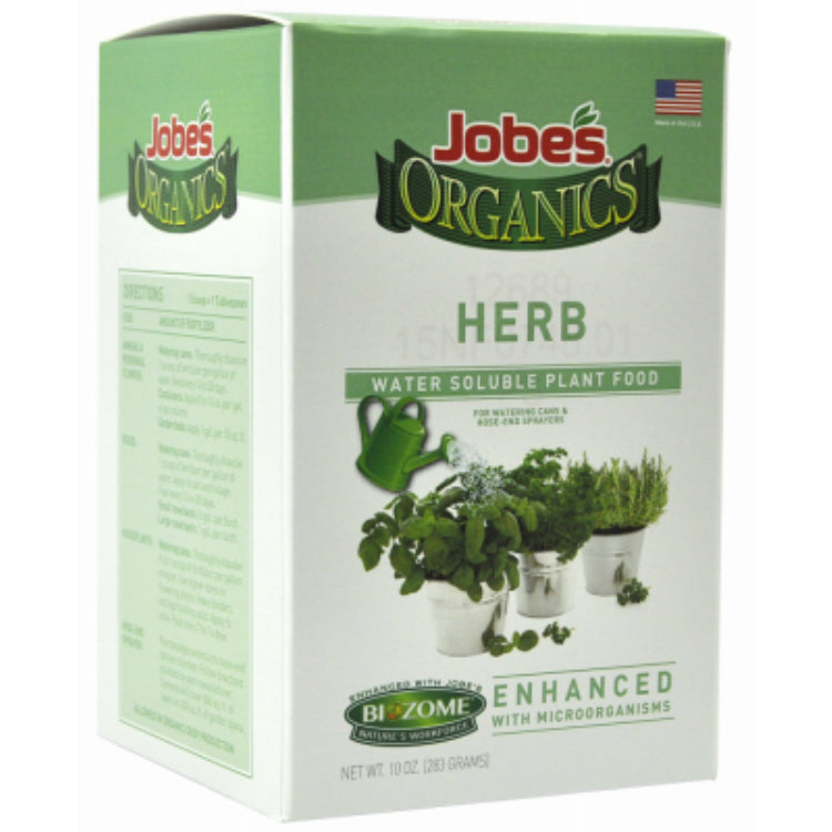 Jobe’s Organics® 08211 Herb Water Soluble Plant Food with Biozome®, 3-3-2, 10 Oz