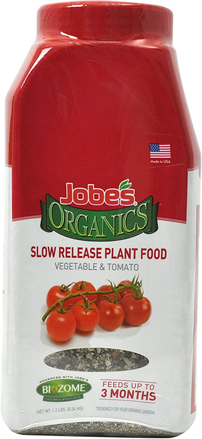 Jobe’s Organics 09086 Slow Release Plant Food with Biozome, Vegetable & Tomato, 1-Lb