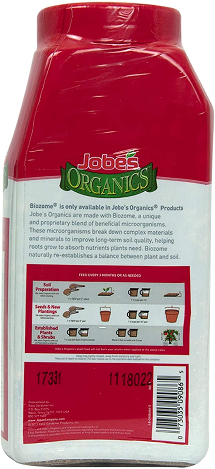 Jobe’s Organics 09086 Slow Release Plant Food with Biozome, Vegetable & Tomato, 1-Lb