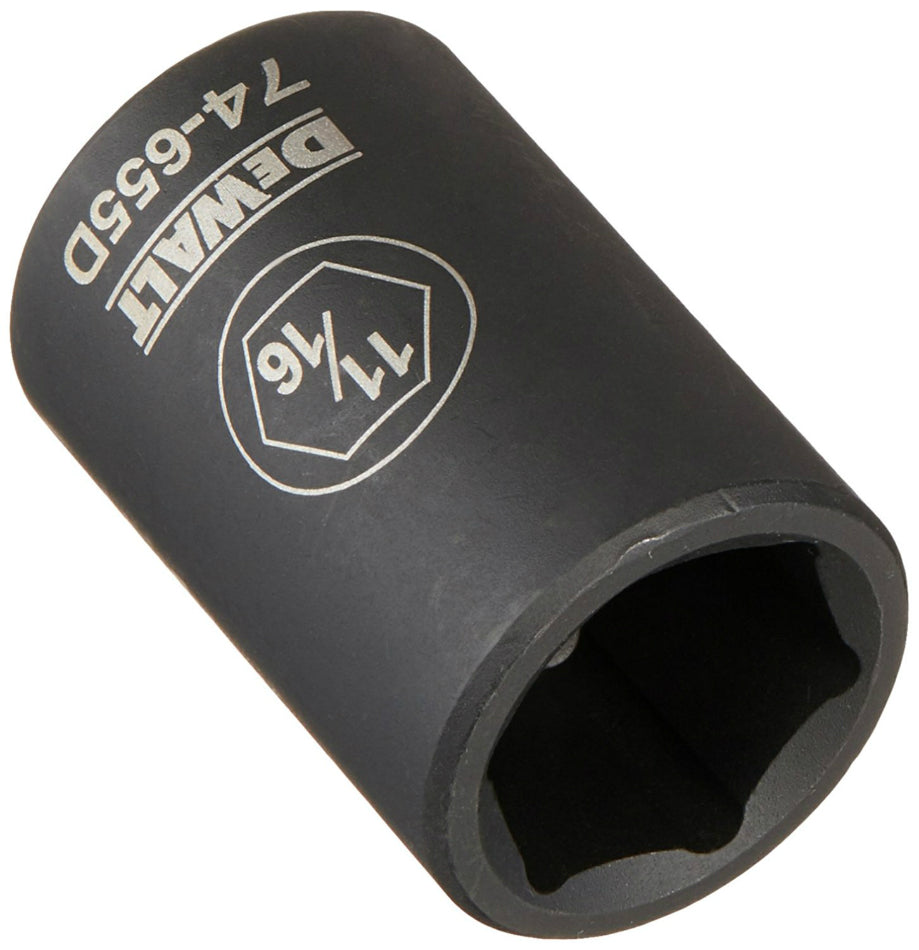 DeWalt® DWMT74655OSP Black Oxide Coating Impact Sockets, 1/2'' Drive, 11/16"