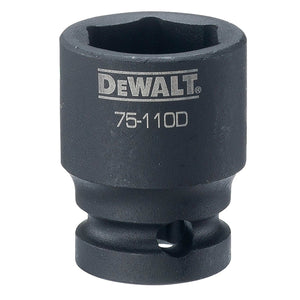 DeWalt DWMT75110OSP Black Oxide Coating Impact Sockets, 1/2'' Drive, 6-Pt, 20 mm