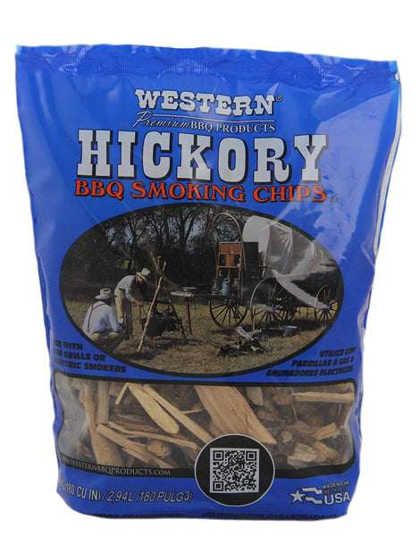 Western® 18075 Hickory BBQ Smoking Chips, 180 Cu.in.