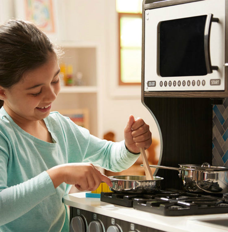 Melissa & Doug® 4265 Let's Play House Pots & Pans Play Set, Stainless Steel