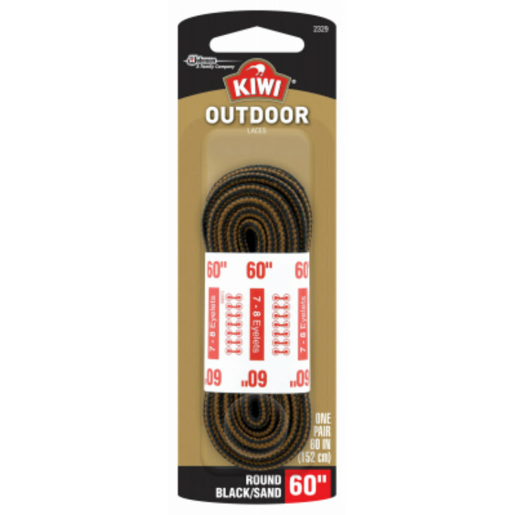 Kiwi® 70450 Outdoor Black/Sandstone Hiking Lace, Pair, 60"