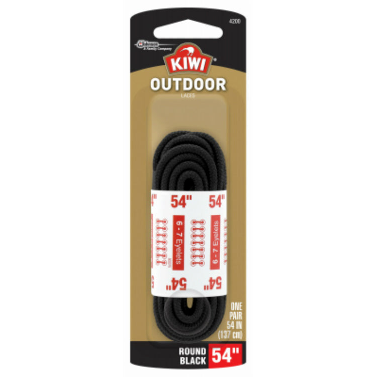 Kiwi® 70445 Outdoor Black Hiking Lace, Pair, 54"