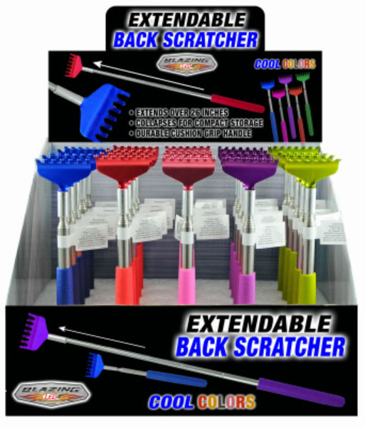 Blazing Ledz 702169 Extendable Back Scratcher, Assorted Colors, Over 26"