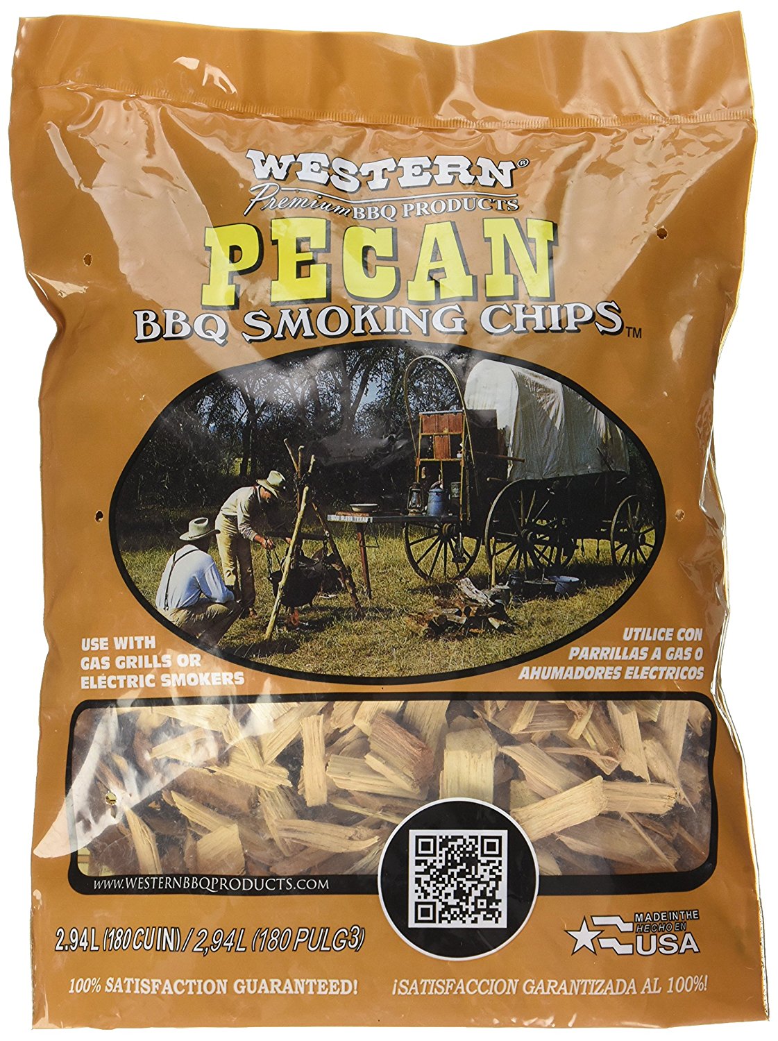 Western 18076 Pecan BBQ Smoking Chips, 180 Cu.in.