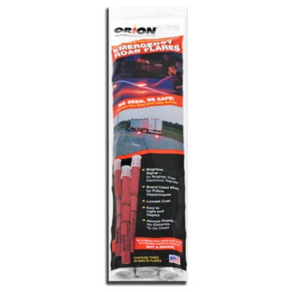 Orion® 3073 Emergency 30-Minute Road Flares, 3-Pack