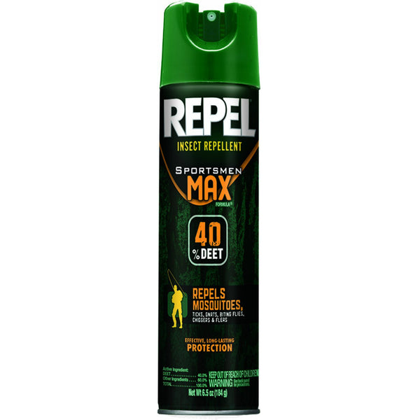 Repel® HG-33801 Insect Repellent Sportsmen Aerosol, Max Formula 40% DEET, 6.5 Oz