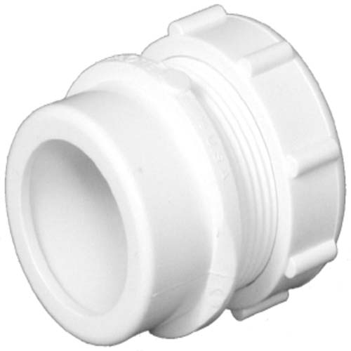 Charlotte Pipe PVC-00103R-0600HA DWV Schedule 40 Male Trap Adapter, 1-1/2"