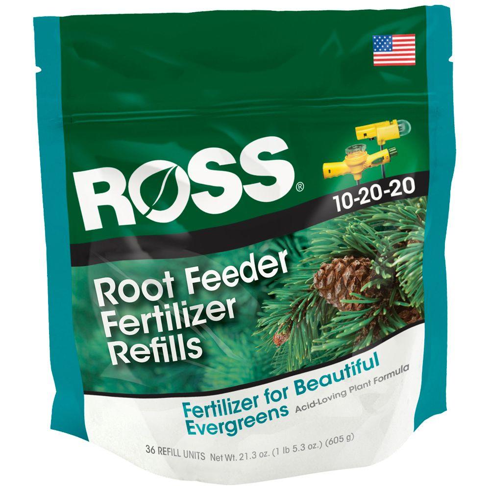 Ross 14266 Evergreen/Acid Loving Root Feeder Refills, 10-20-20, 36-Pack