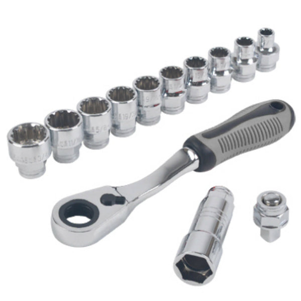 Master Mechanic DR71634B Pass Thru Socket Set, 13-Piece