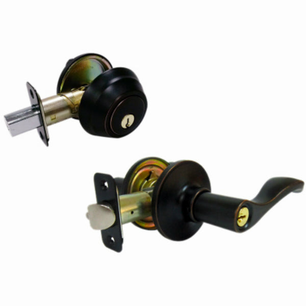 Taiwan Fu Hsing MYEX7B71B-KA2 Naples with Wavelet Single Cylinder Deadbolt, Aged Bronze