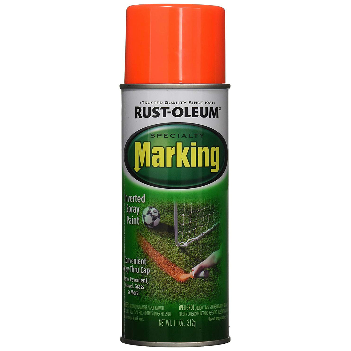 Rust-Oleum 1991830 Specialty Marking Spray Paint, Fluorescent Red, 11 Oz