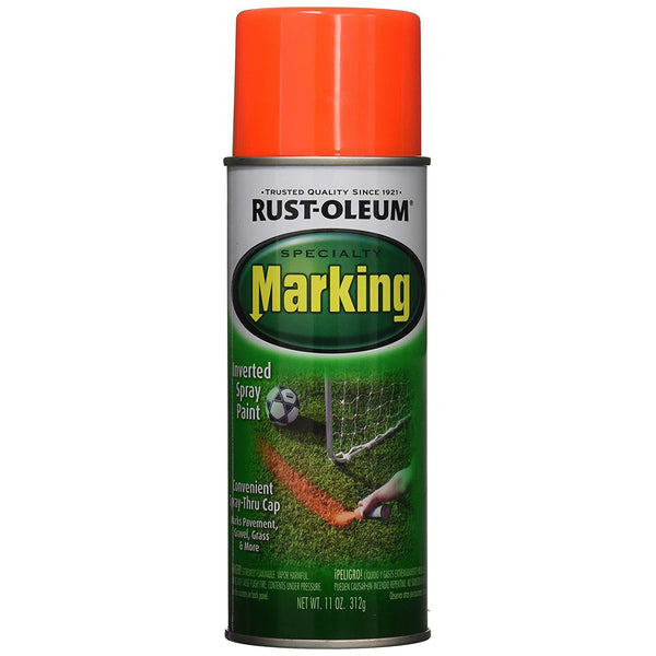 Rust-Oleum 1991830 Specialty Marking Spray Paint, Fluorescent Red, 11 Oz