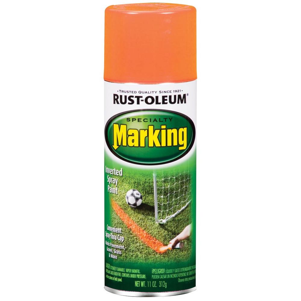 Rust-Oleum® 1987830 Specialty Marking Spray Paint, Fluorescent Orange, 11 Oz