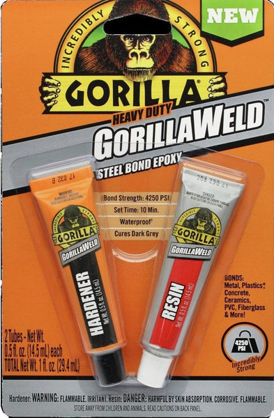 Gorilla® 4330101 Heavy Duty GorillaWeld™ Steel Bond Epoxy, 2-Part