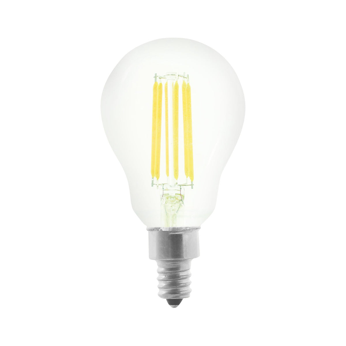 GE 24309 Candelabra Base Clear A15 Ceiling Fan LED Bulb, Soft White, 5.5W, 2-Pk