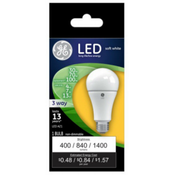 GE 93126861 A19 LED Light Bulb, Soft White, 400 Lumens